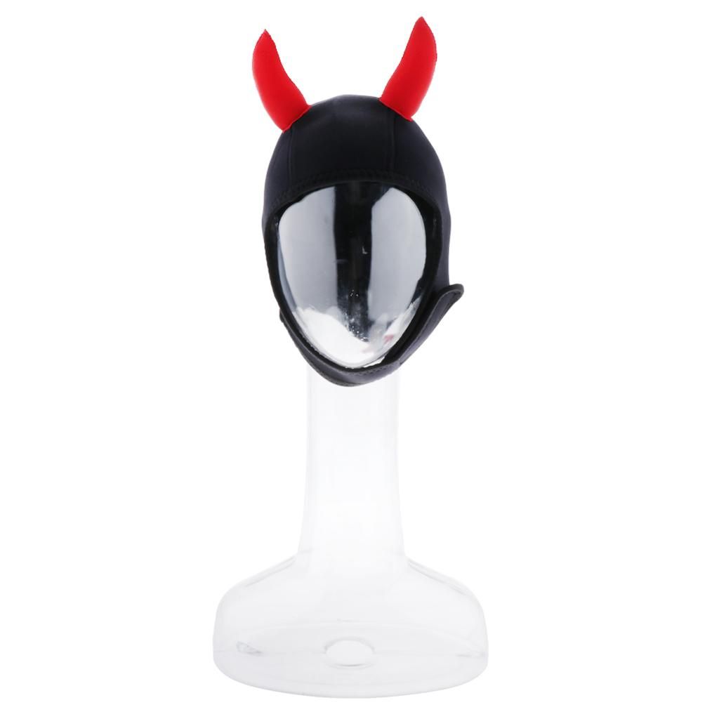 Scuba Wetsuit Hood Devil Vented Head Warmer For Scuba Diving Red