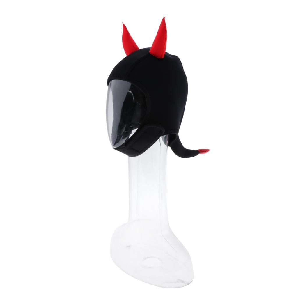 Scuba Wetsuit Hood Devil Vented Head Warmer For Scuba Diving Red