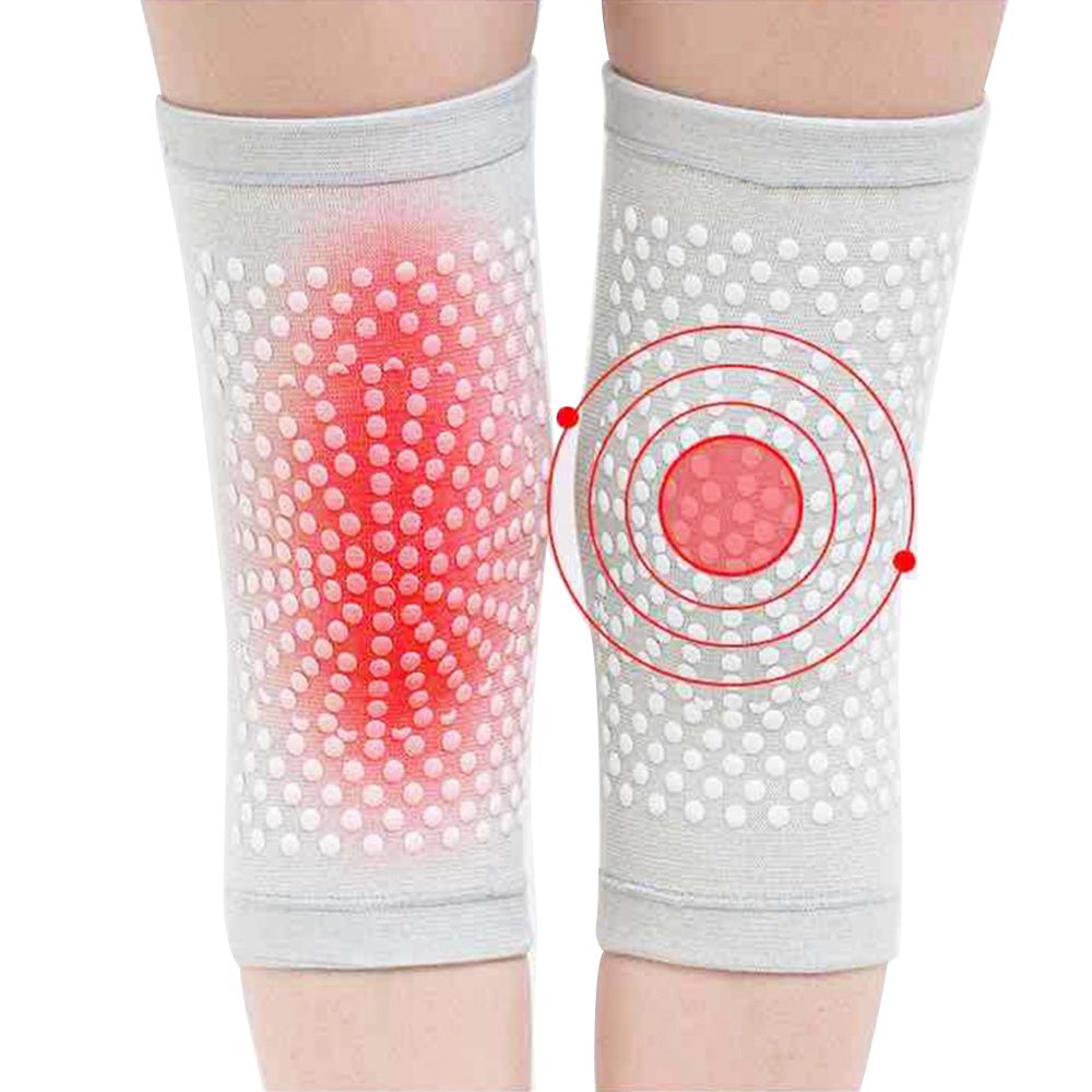 (Black (2 Pieces))2Pcs Self Heating Support Knee Pad Knee Brace Warm For Arthritis Joint Pain Relief Injury Recovery Belt Knee Massager Leg Warmer SAB