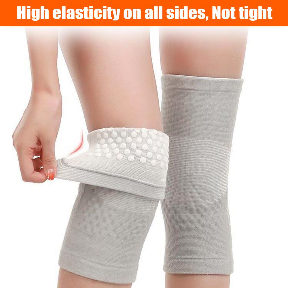 (Black (2 Pieces))2Pcs Self Heating Support Knee Pad Knee Brace Warm For Arthritis Joint Pain Relief Injury Recovery Belt Knee Massager Leg Warmer SAB