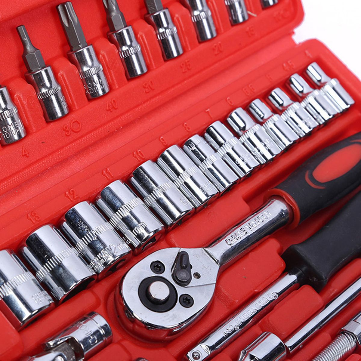 46PCS Suit Compact And Convenient Quick Ratchet Sleeve Auto