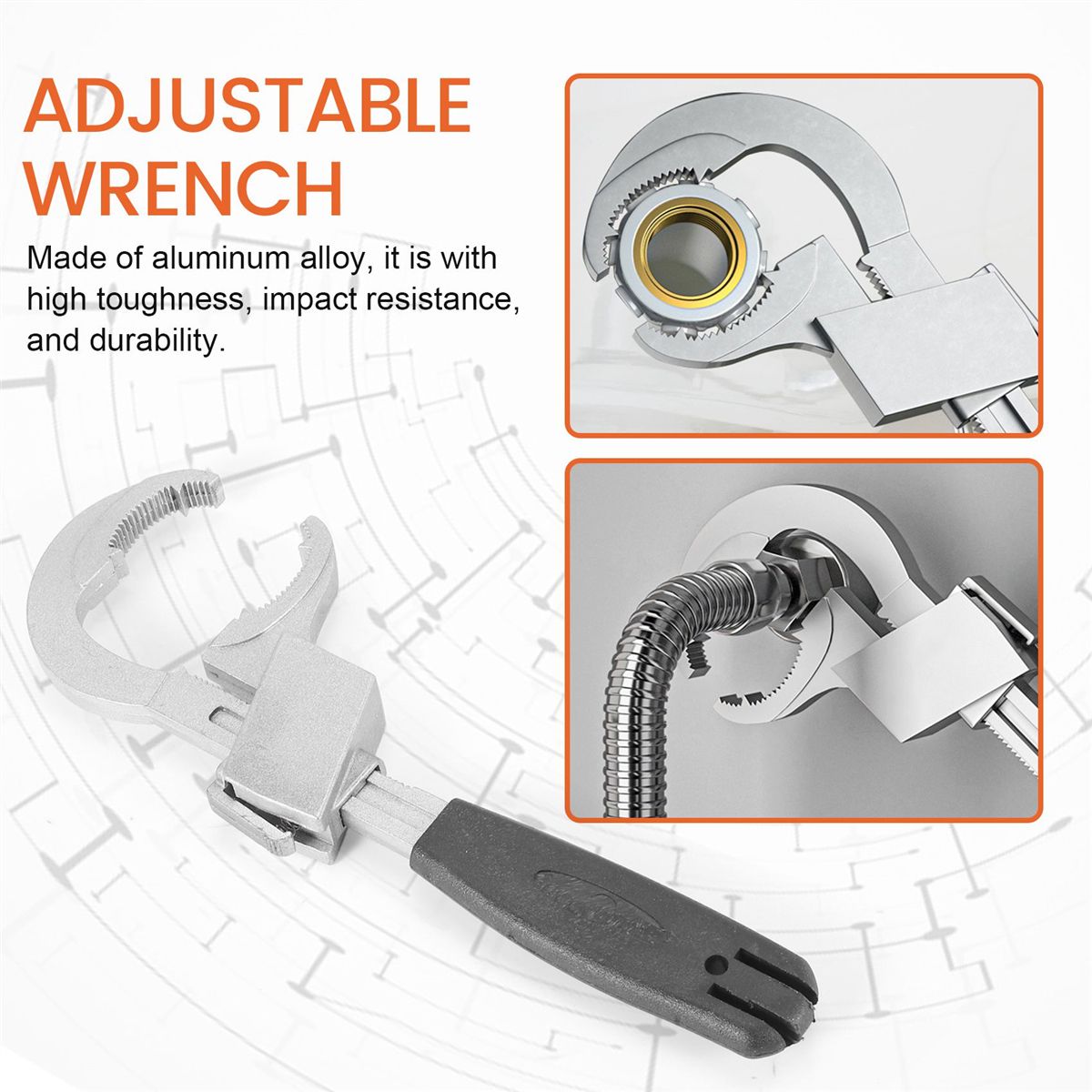 Universal Adjustable Double Ended Wrench - Multifunctional W