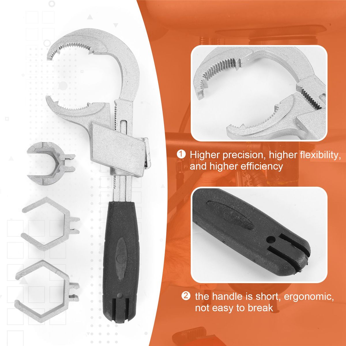 Universal Adjustable Double Ended Wrench - Multifunctional W