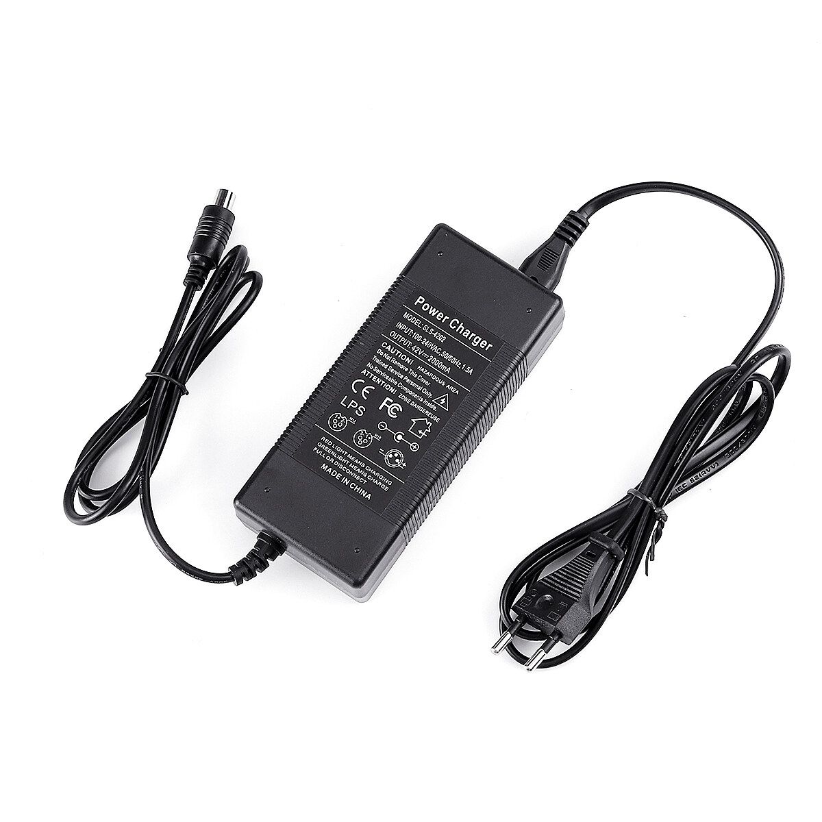 42V 2A Electric Bike Scooter Li- Charger Bicycle Balance Car Charging EU Plug