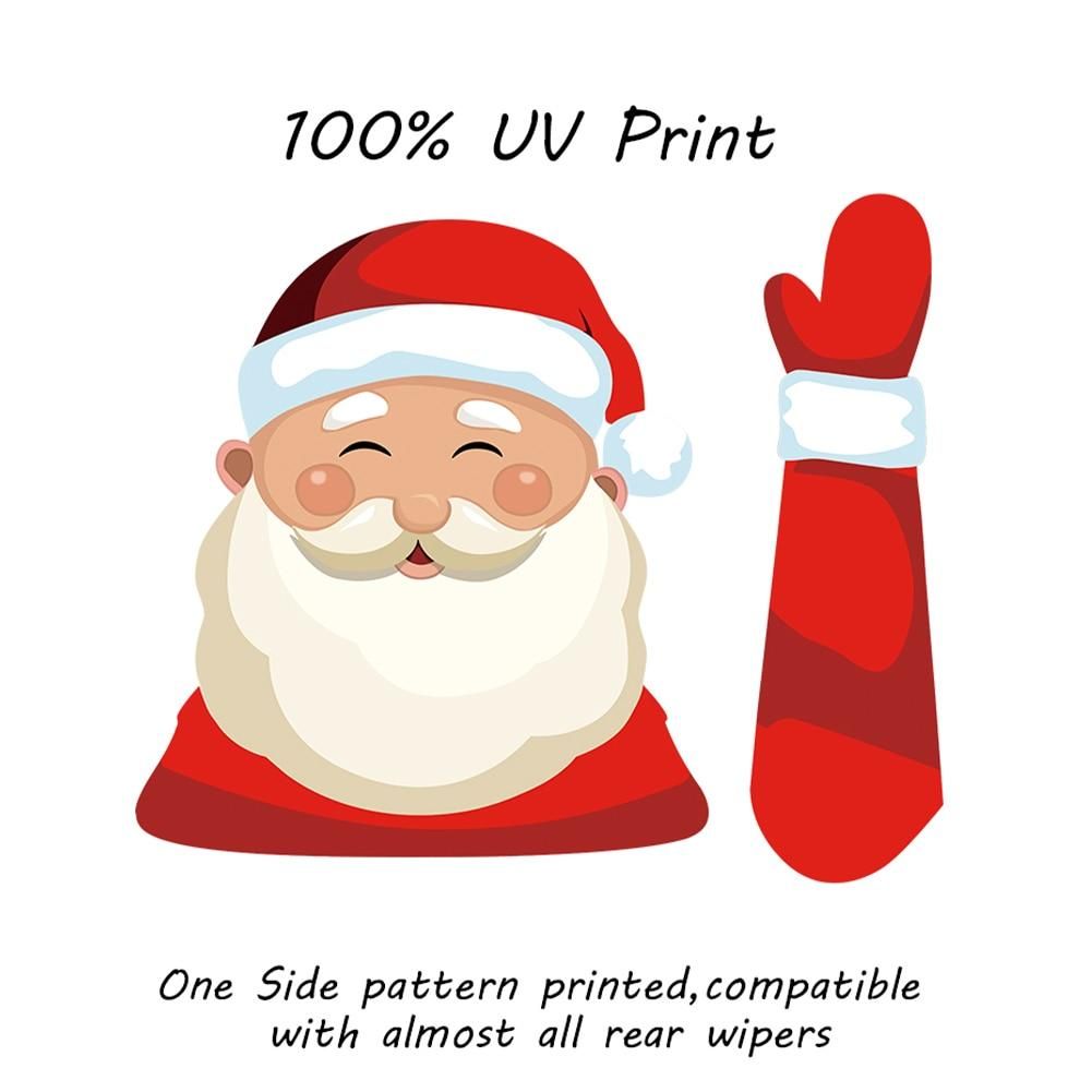 Christmas Decoration Car Rear Window Wiper Stickers Santa Claus Wiper Decal Waterproof Rear Windshield Decal Xmas Decor Stickers