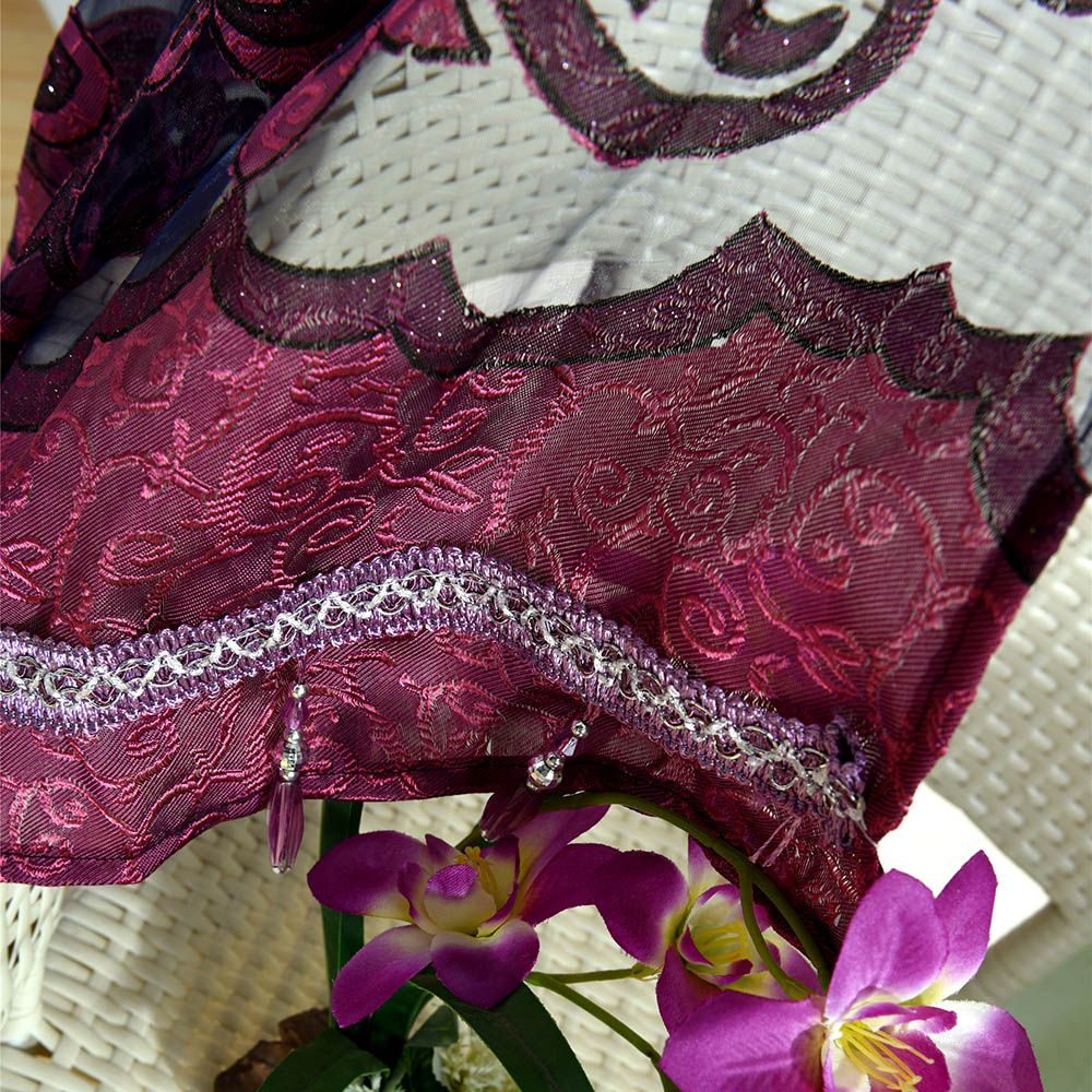 2Pcs 100*250cm Elegant Luxury High-end Floral Pattern Window