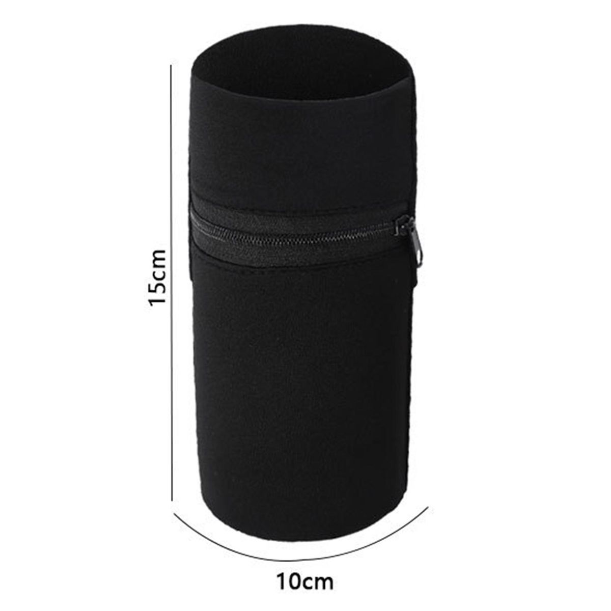 Running Sweatband Pouch Zipper Wrist Wallet Fitness Sweatband Black