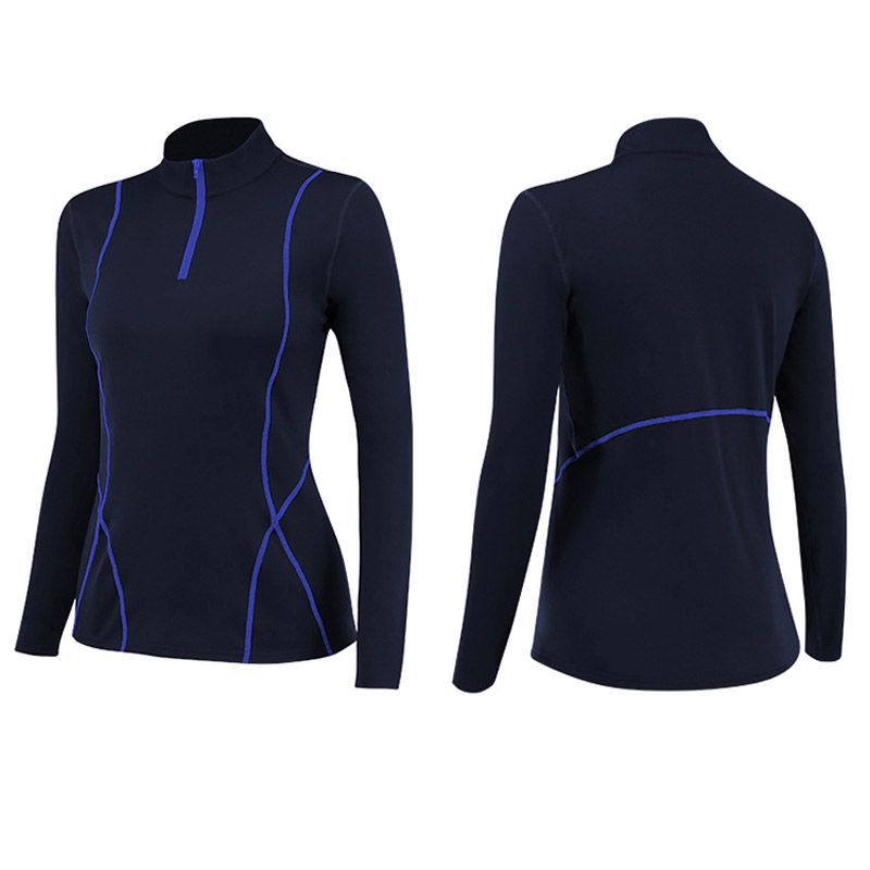 Women's Autumn Sport Long Sleeve Shirt,Training Fitness Running Top（Blue）