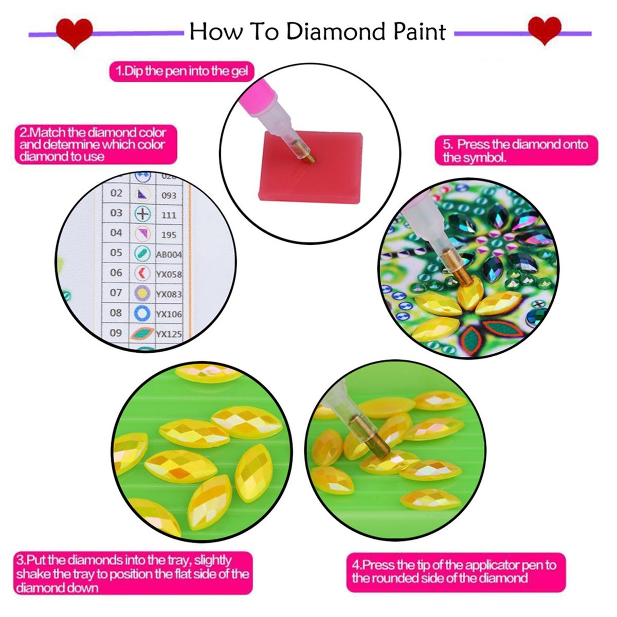 DIY 5D Diamond Painting Animals Flower Pattern