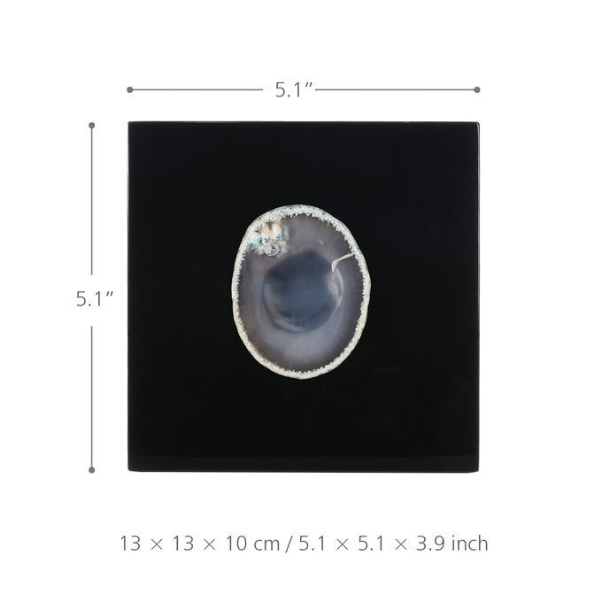 Square Jewelry Box (Agate In Primitive Colors --Small Size)