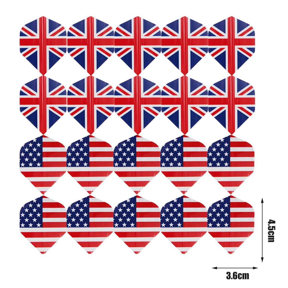 36Pcs Flag Dart Tails Cross Plug-in Dart Universal Tails