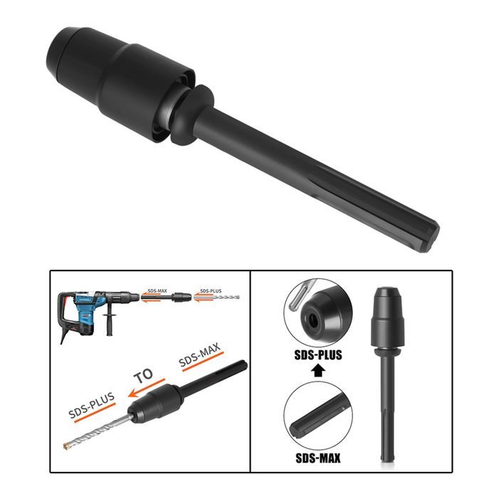 1 Piece SDS Max To SDS Plus Chuck Drill Converter SDS Max Extension