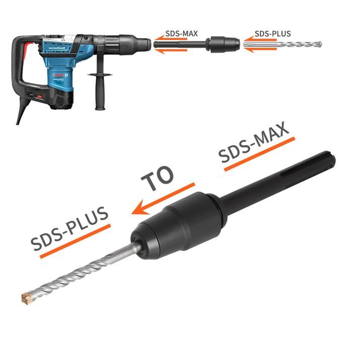 1 Piece SDS Max To SDS Plus Chuck Drill Converter SDS Max Extension