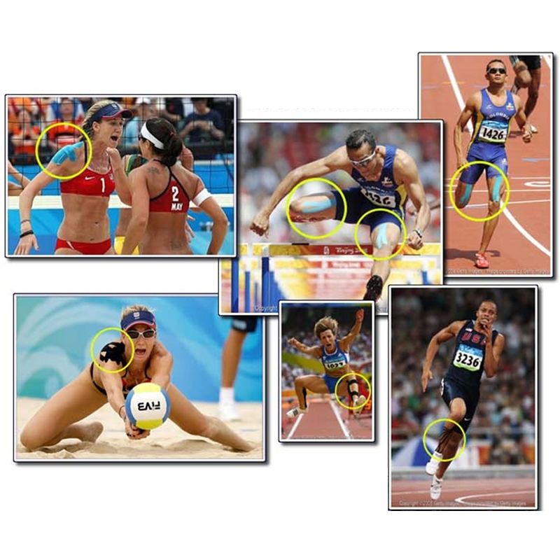 Waterproof Kinesiology Tape Sports Muscles Care Therapeutic Bandage Size: 5m(L) X 5cm(W)(Red)