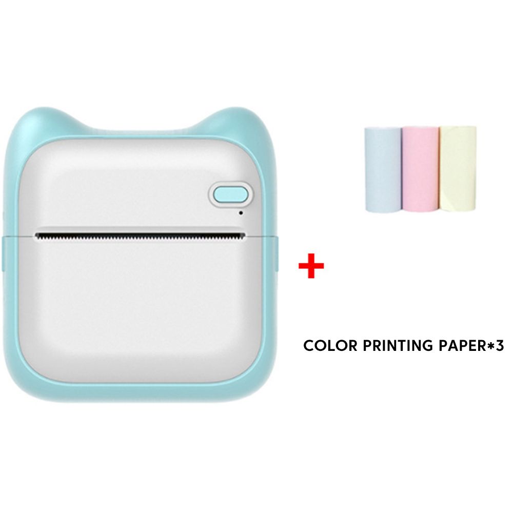 Mini Printer Thermal Printer Inkless Bluetooth Wireless Portable Pocket Self-adhesive
