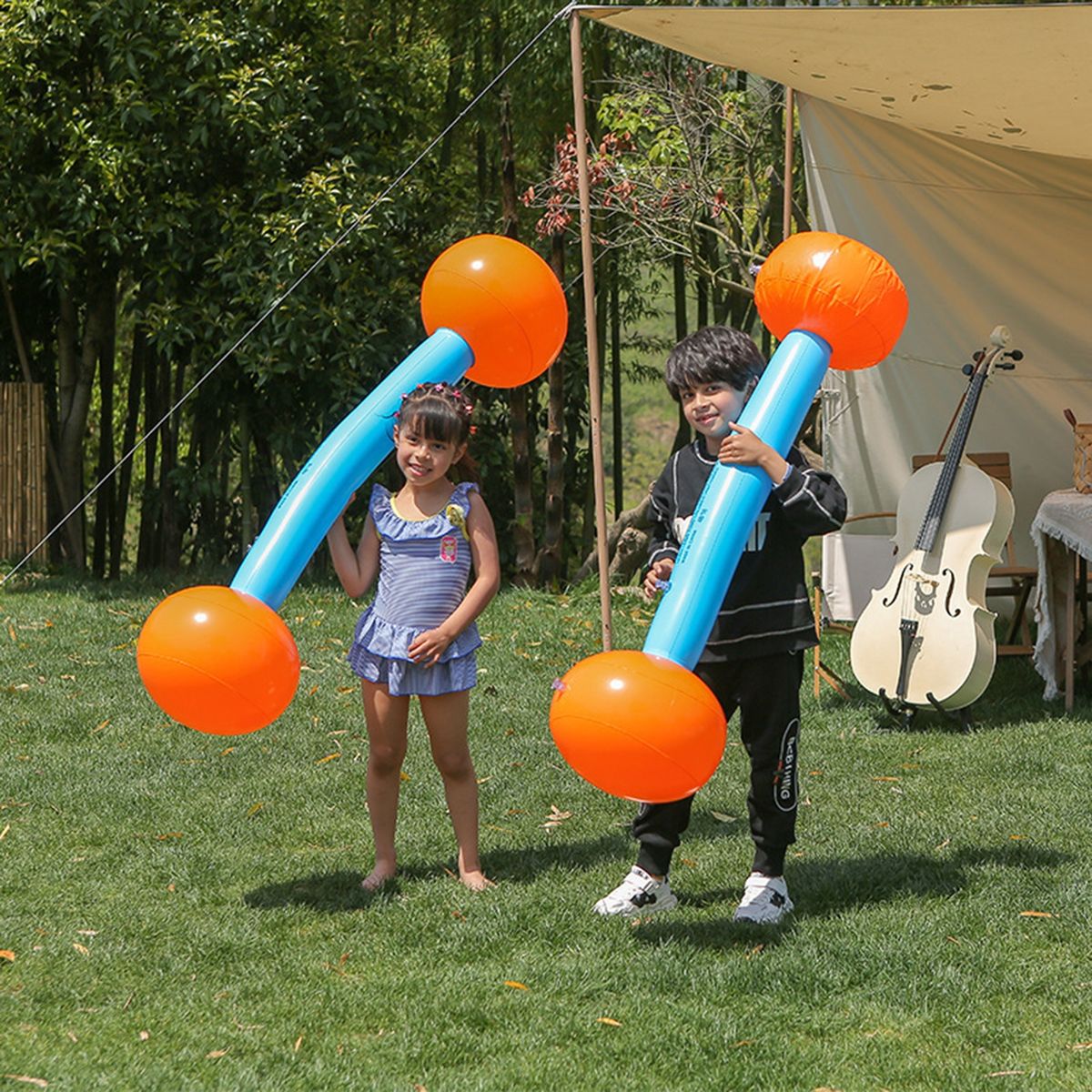 2Pcs Inflatable Hammer Inflatable Hammer Summer Battle Rafts Orange
