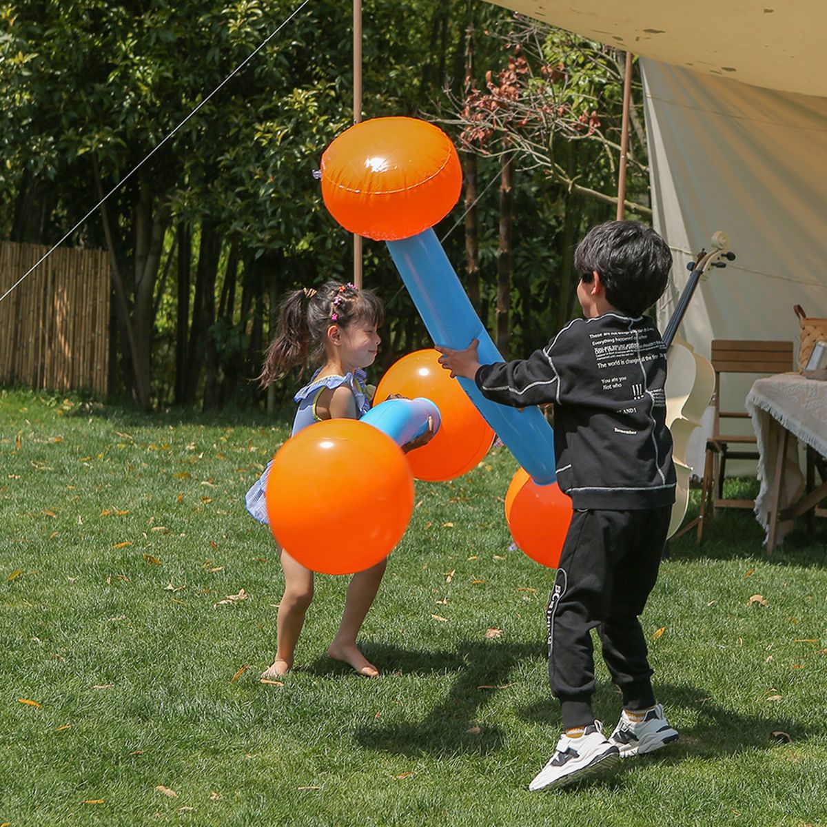 2Pcs Inflatable Hammer Inflatable Hammer Summer Battle Rafts Orange