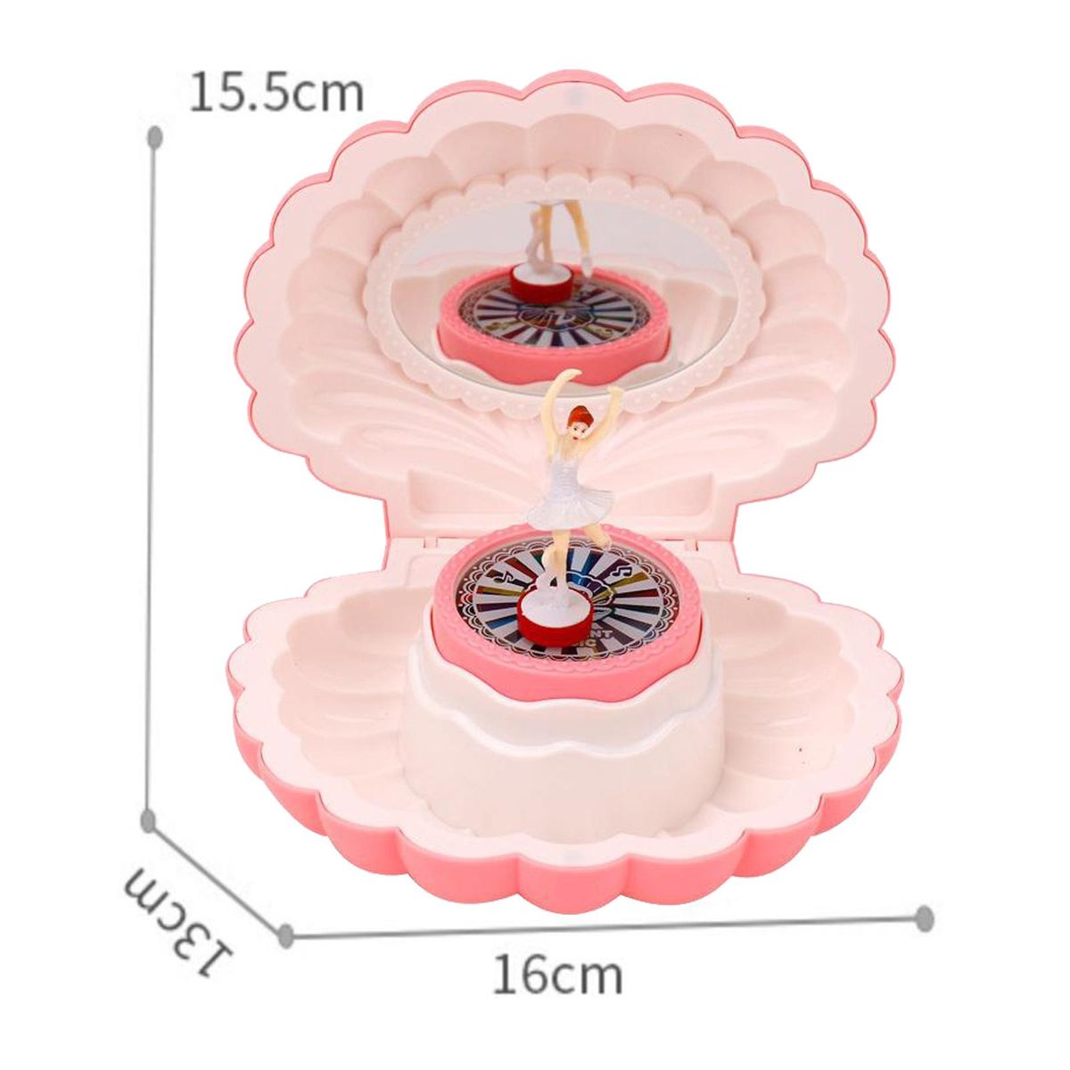 Ballarina Shell Music Box With Light Dancing Girl Music Box For Party