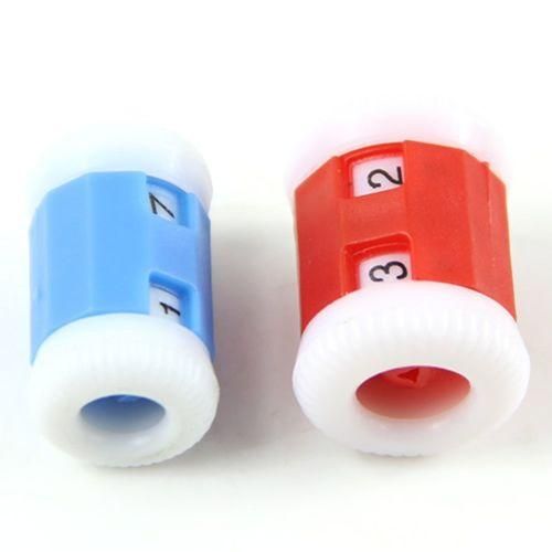 2 Large Red Plastic Knit Knitting Needles Row