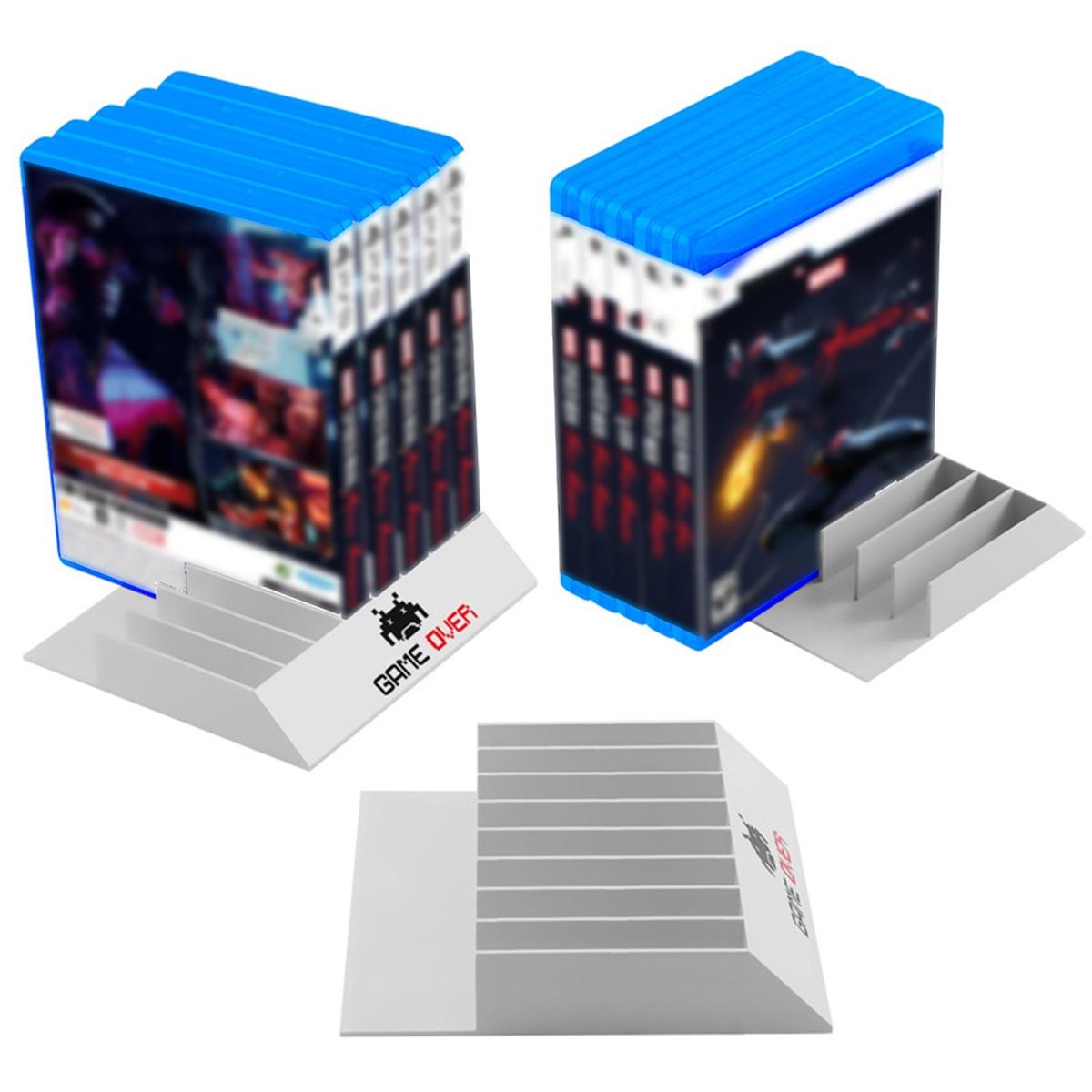 Personalized Game Display Stand Universal Game Disc Organizer for Ps5 White