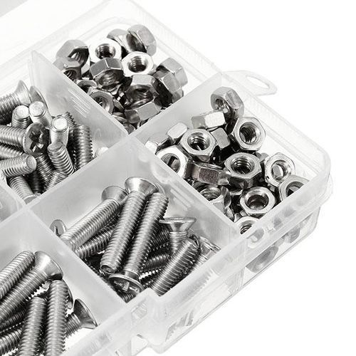 Suleve M4SP2 M4 Philips Flat Head Screws Bolts Nuts Assortment Kit 250Pcs