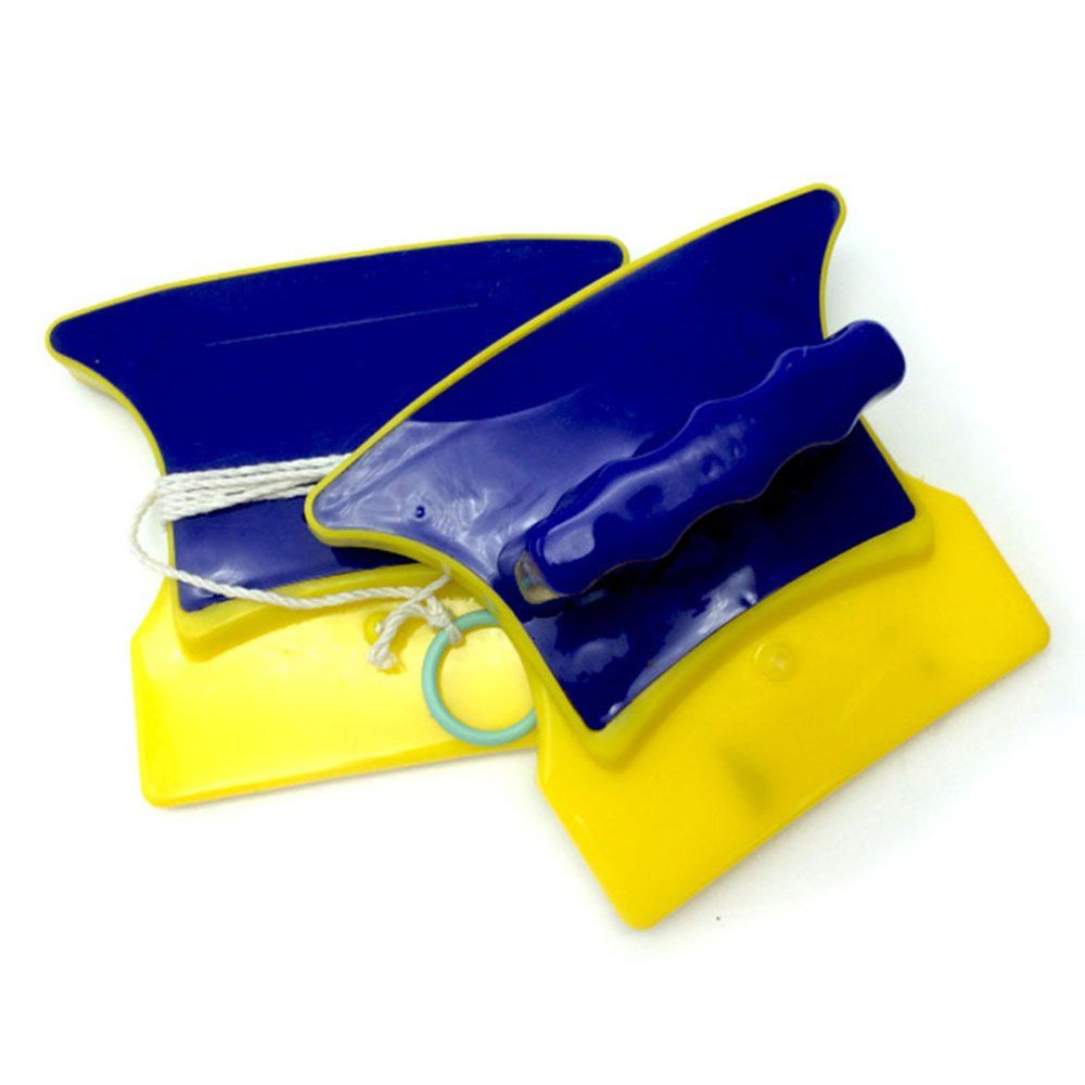 Double-sided Window Cleaner Glass Wiper Magnetic Window Brush Yellow & Blue