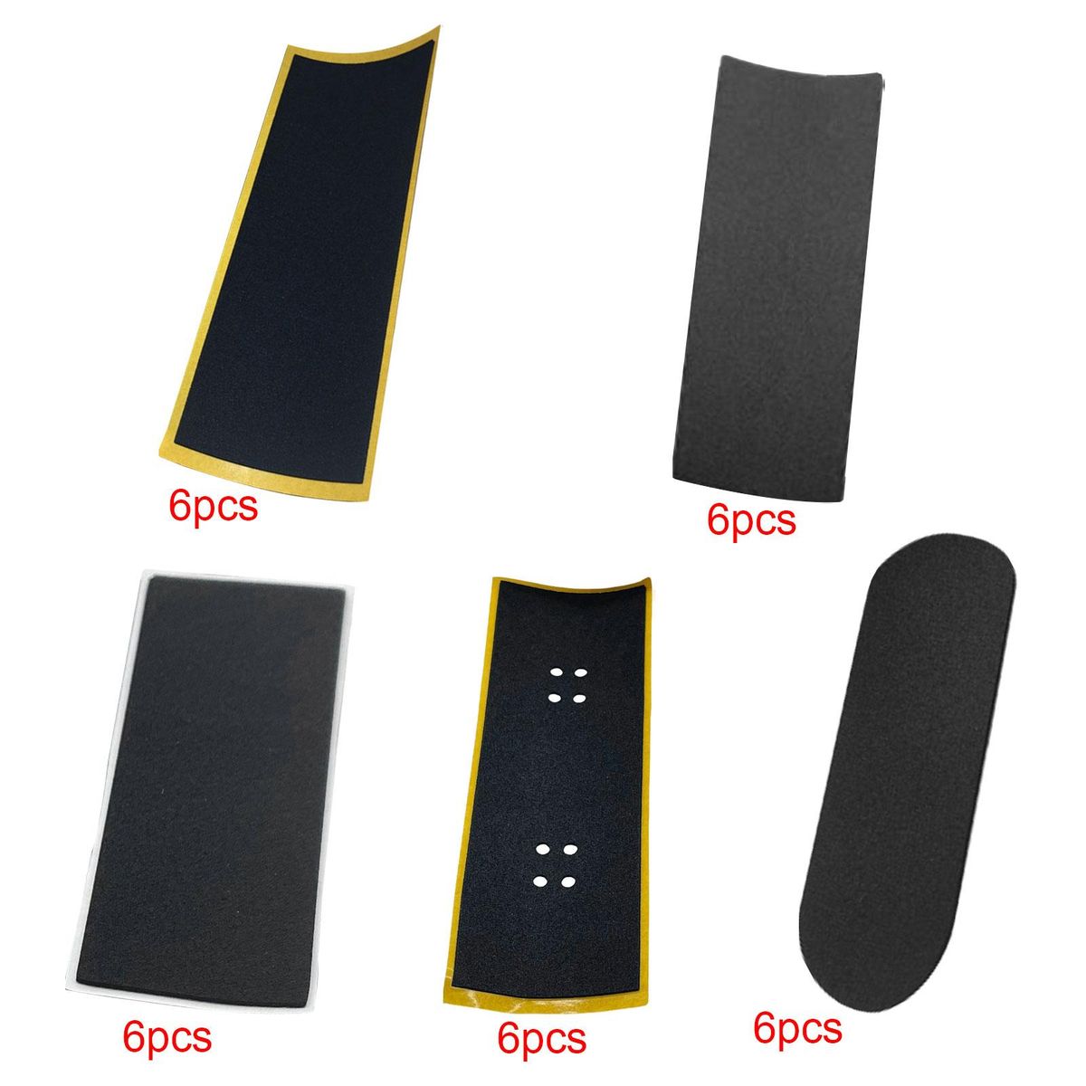 6 Pieces Finger Skateboard Stickers Fingerboard Yellow