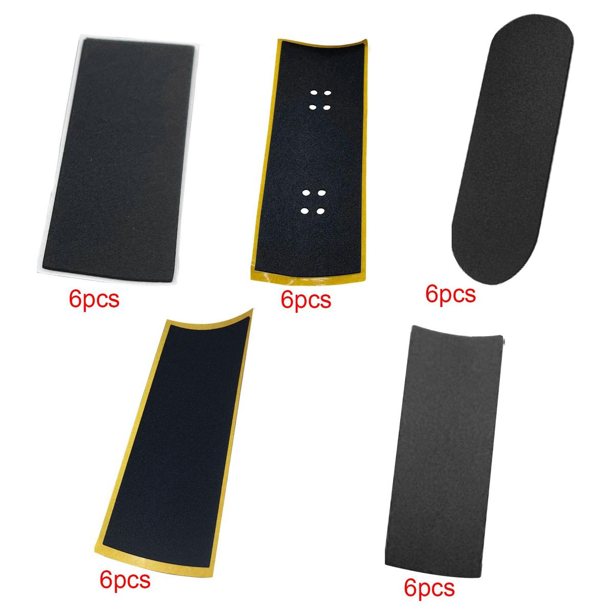 6 Pieces Finger Skateboard Stickers Fingerboard Yellow