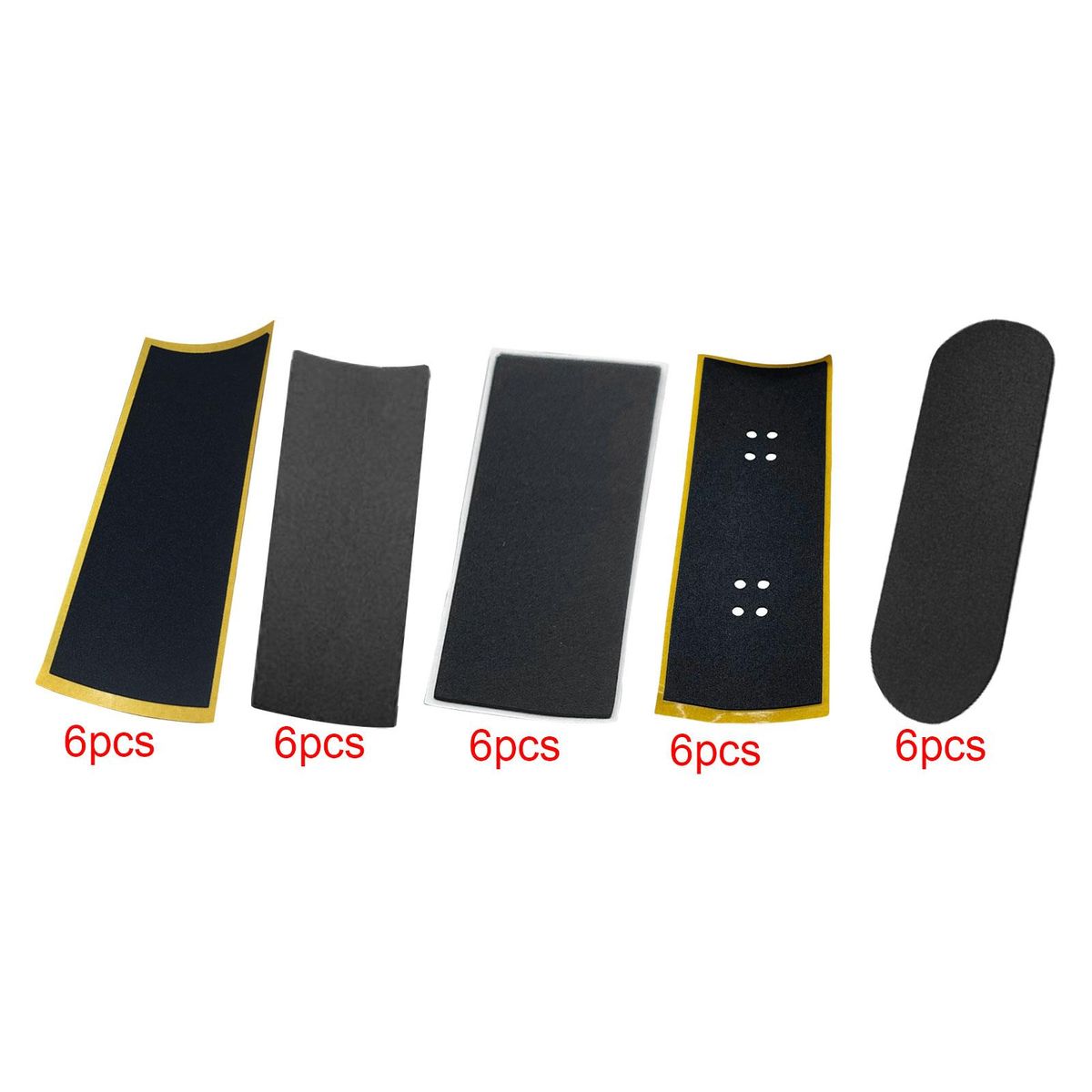 6 Pieces Finger Skateboard Stickers Fingerboard Yellow