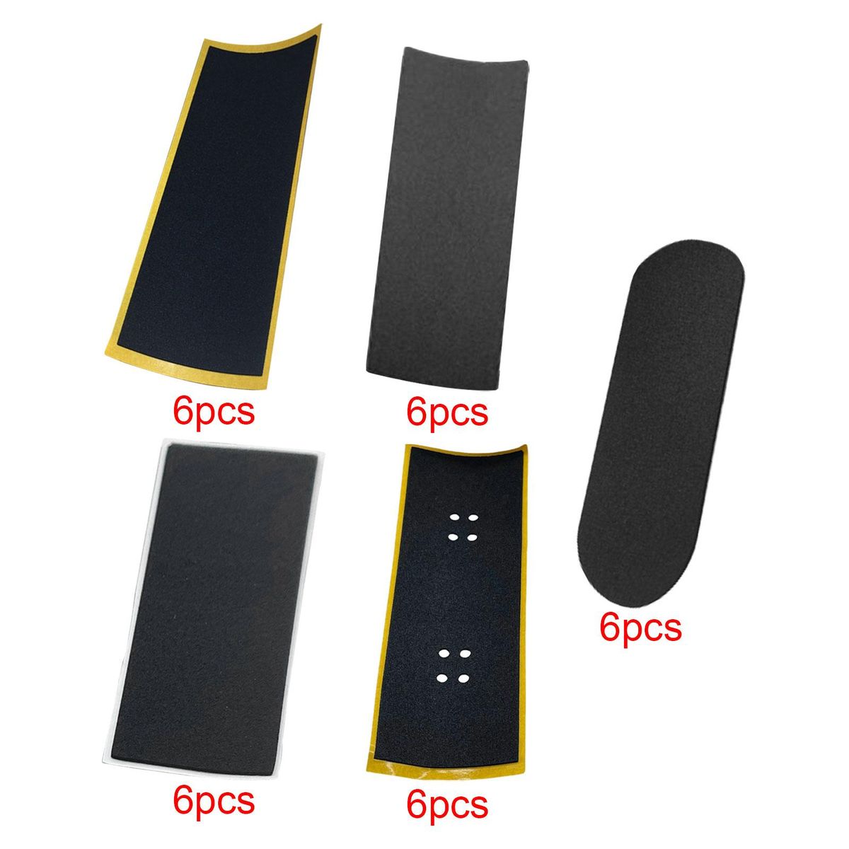 6 Pieces Finger Skateboard Stickers Fingerboard Yellow