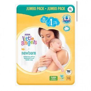 Disposable Diapers Newborn Size 1 Jumbo Pack 70 Nappies