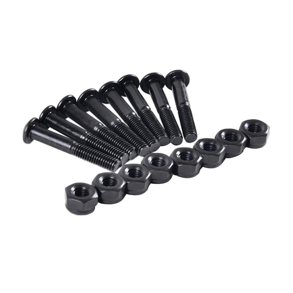 8 Pcs/Pack Skateboard Longboard 33mm Screws Bolts Nuts Set Replacment