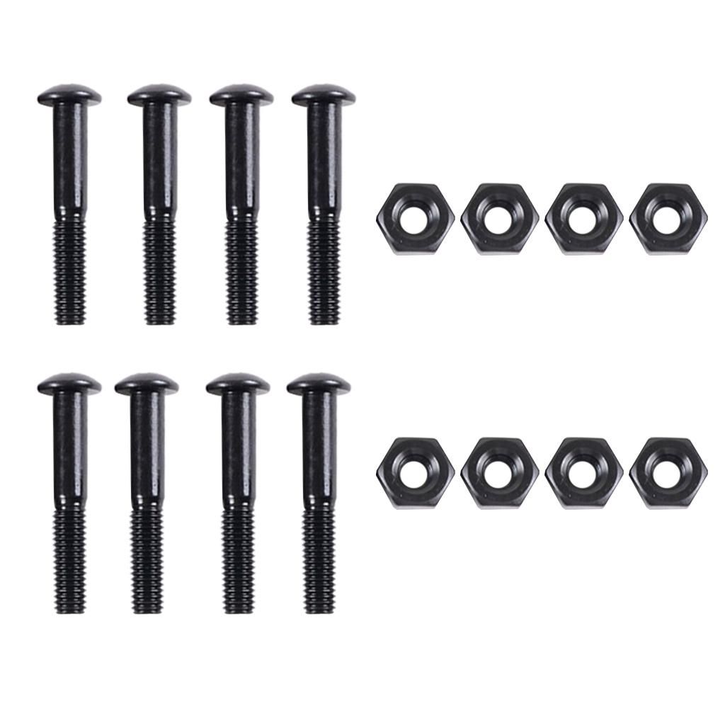 8 Pcs/Pack Skateboard Longboard 33mm Screws Bolts Nuts Set Replacment