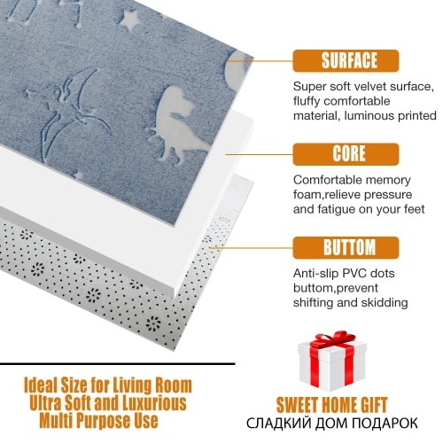 Luminous Glow in the Dark Bed Room Mat
