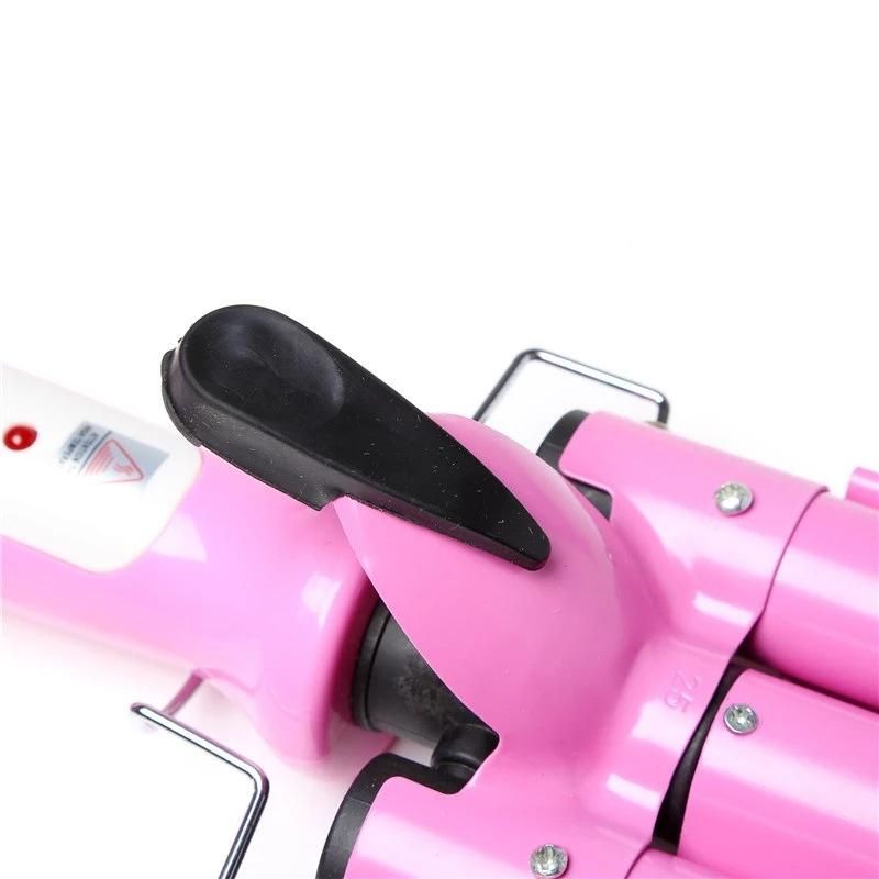 Manufacturer three-tube curling stick large egg roll stick egg roll head water ripple three-stick curling iron cake splint 925 25mm flat plug