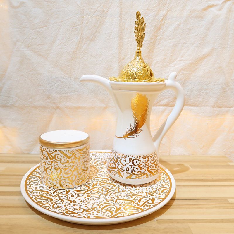 2021 Arabic Resin Backflow Incense Burner Set Ceramic