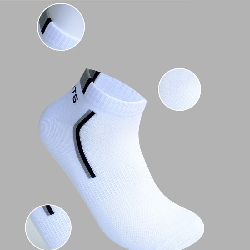 5 Pairs Cotton Socks Men's Solid Color Fashion Male Boat Socks