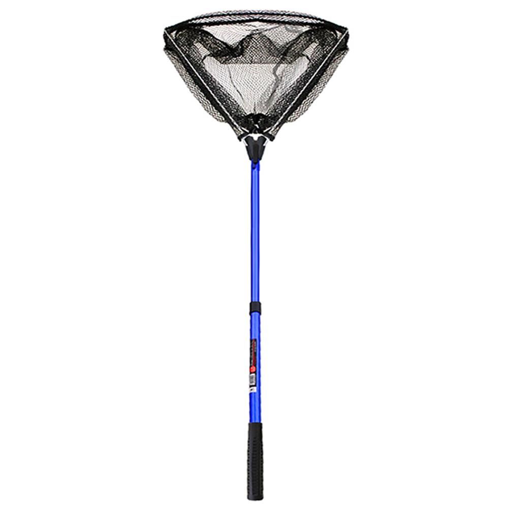 Folding Fishing Net Foldable Fish Landing Net Aluminum Telescopic Pole Handle Durable Nylon Mesh for Safe Fish Catching or Releasing