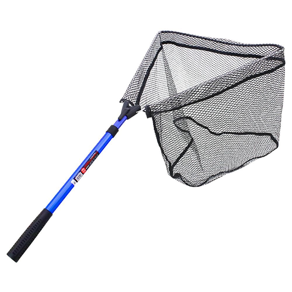 Folding Fishing Net Foldable Fish Landing Net Aluminum Telescopic Pole Handle Durable Nylon Mesh for Safe Fish Catching or Releasing