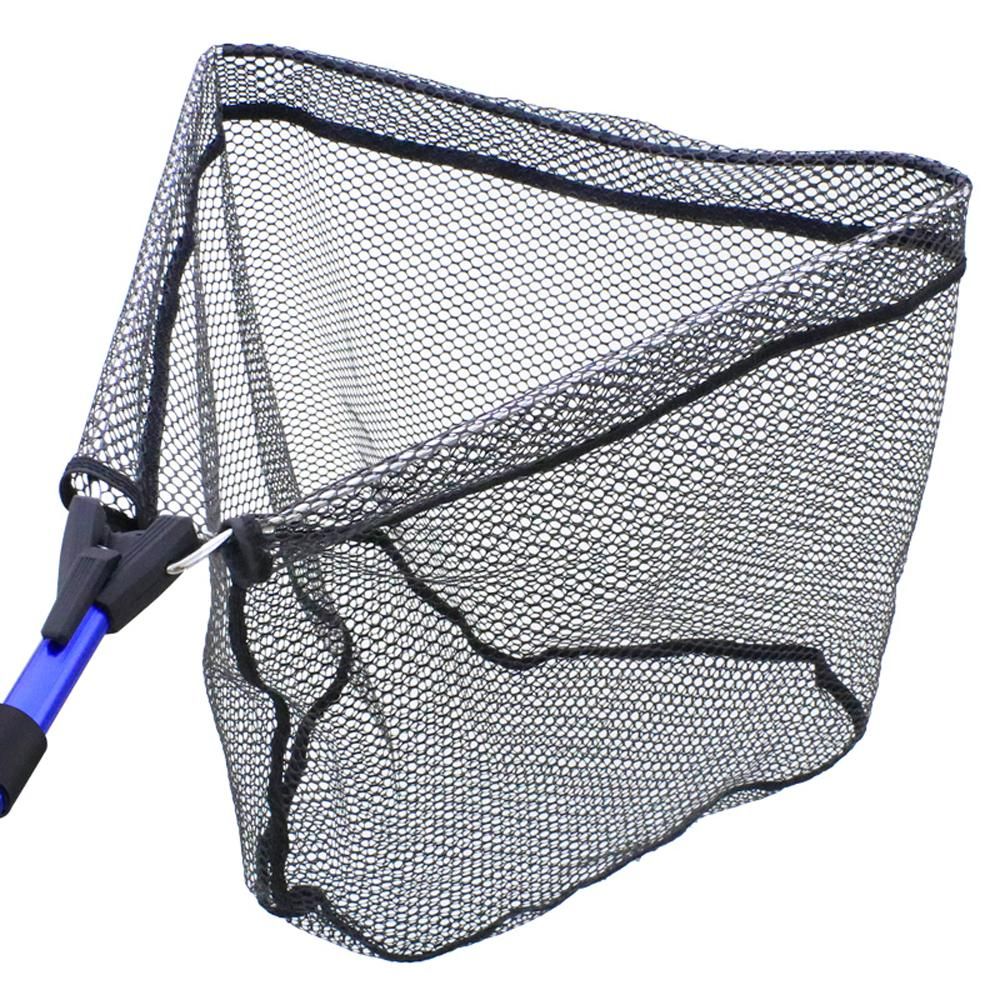 Folding Fishing Net Foldable Fish Landing Net Aluminum Telescopic Pole Handle Durable Nylon Mesh for Safe Fish Catching or Releasing