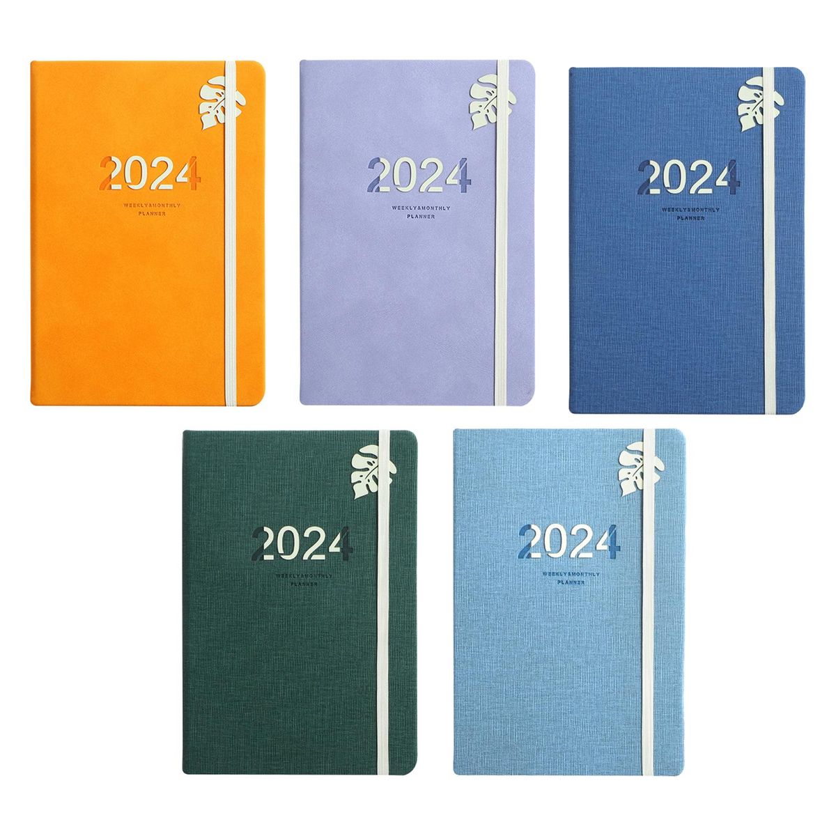 2024 Planner A5 Thick Paper Monthly Planner For Orange