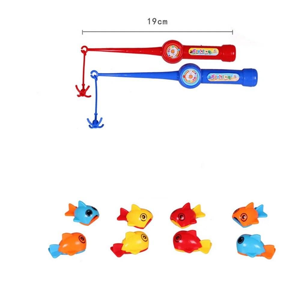 Baby Bath Time Fun Floating Fish Mini Fishing Set Bathtub Toys with Fishing Rods