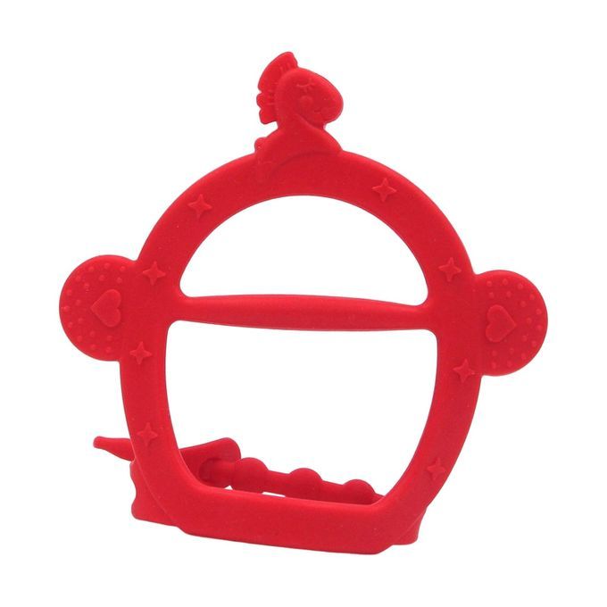 Cartoon Baby Molar Stick Toy Soft Cute Funny For Kids Infants Red