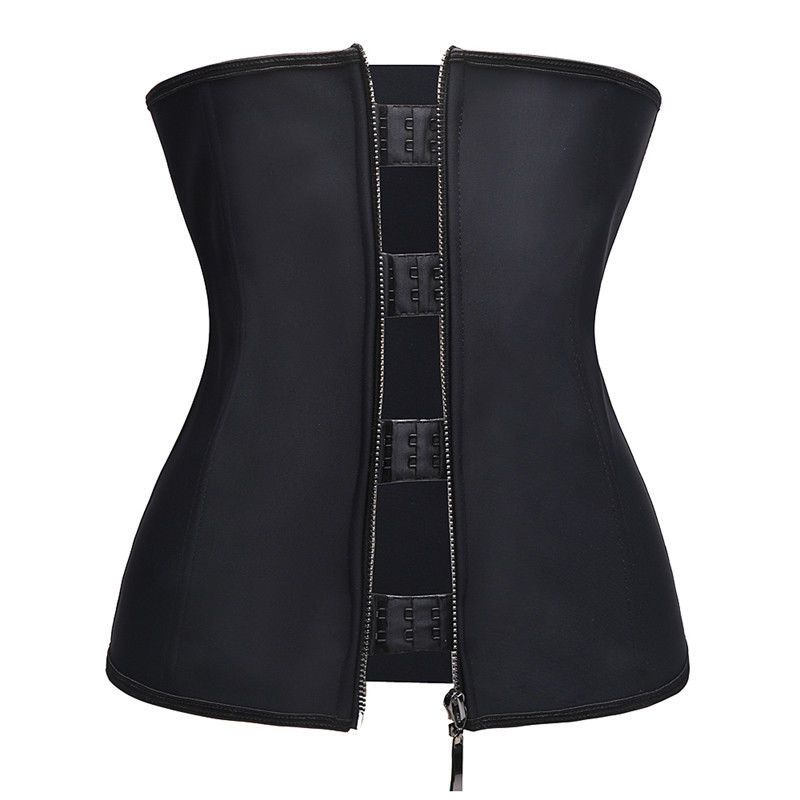 Corset Body Shaper Latex Waist Trainer Zipper Underbust