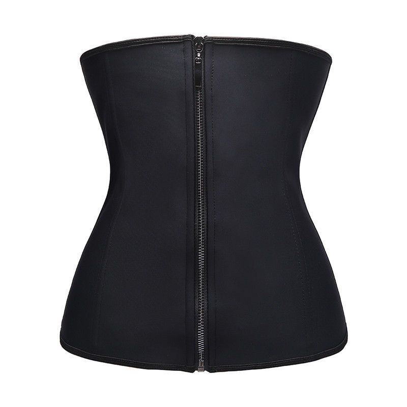 Corset Body Shaper Latex Waist Trainer Zipper Underbust