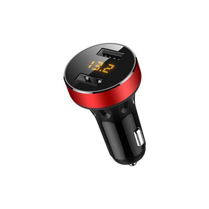 Car Charger Car Car Charger Usb Digital Display Silver