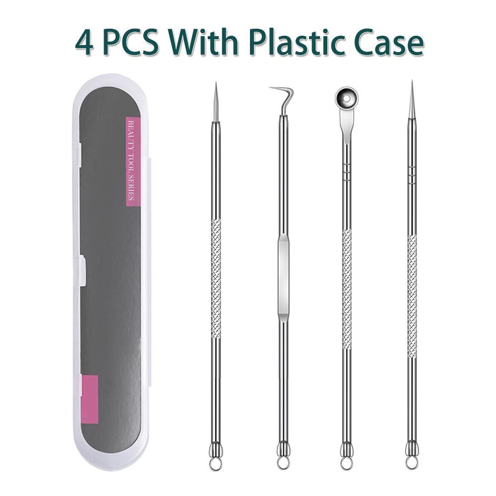 4PCS / 8PCS Blackhead Remover Kit, Comedone Pimple Extractor Tool Acne Removal Kit Blemish Remover Set for Blackhead, Whitehead Popping with Case