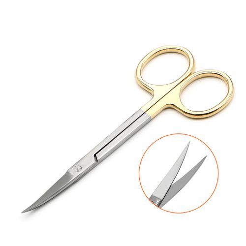 Plastic Surgery Scissors Gold Handle 9.5CM