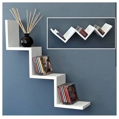 Decorative Zigzag Floating Wall Shelves