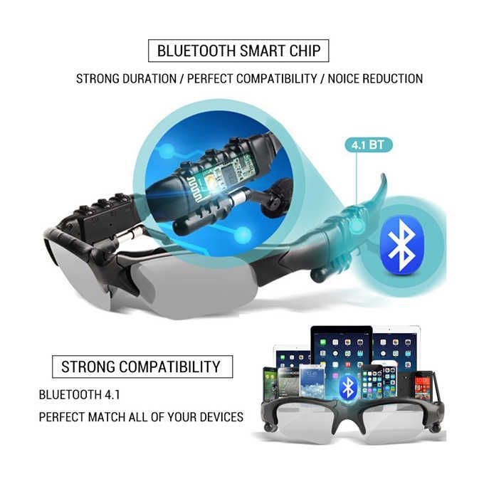 X8 Bluetooth 5.20 EarPhone FBI Fashion Sunglasses HeadPhone Smart Glass Headset Sport For Cycling